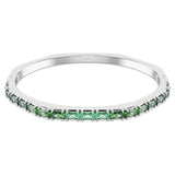 Brazalete Matrix Talla baguette, Verde, Baño de rodio