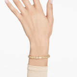 Brazalete Numina, Tallas redondas combinadas, Blanco, Baño tono oro