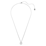 Colgante Constella Talla redonda, Dancing Stone, Blanco, Baño de rodio