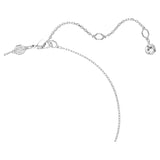 Colgante Dextera, Talla redonda, Esfera, Blanco, Baño de rodio