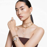 Colgante en capas Sublima, Blanco, Baño tono oro