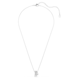 Colgante Hyperbola, Talla redonda, Blanco, Baño de rodio