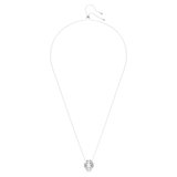 Colgante Mesmera, Talla octogonal, Blanco, Baño de rodio