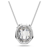 Colgante Mesmera, Talla octogonal, Blanco, Baño de rodio