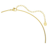 Collar Hyperbola Talla redonda, Blanco, Baño tono oro