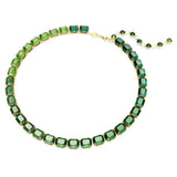 Collar Millenia, Talla octogonal, Degradado de color, Verde, Baño tono oro