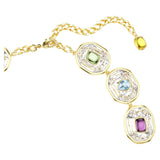 Collar Tennis Chroma Talla octogonal, Multicolor, Baño tono oro