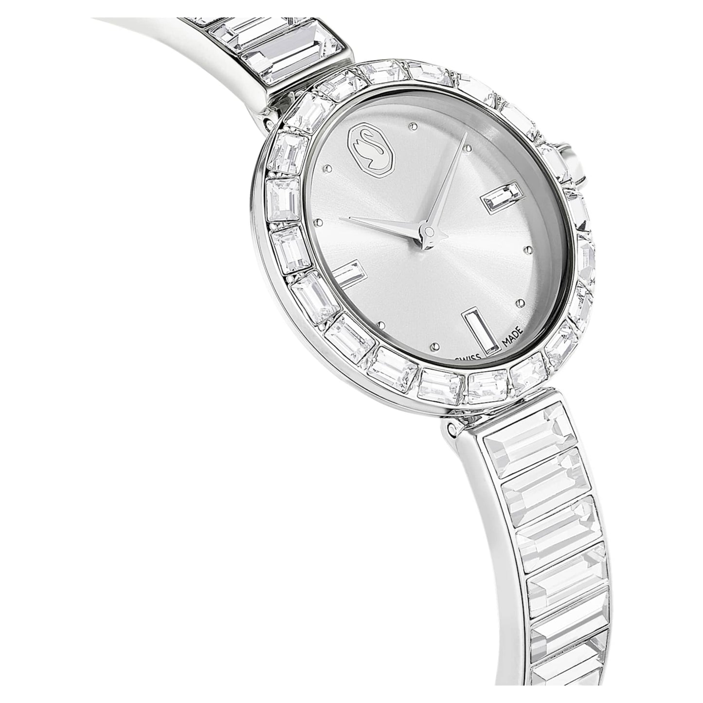 Reloj Matrix Bangle, Fabricado en Suiza, Tono plateado, Acero inoxidable