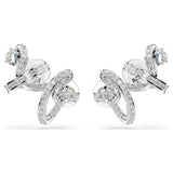 Pendiente ear cuff Hyperbola, Tallas mixtas, Blanco, Baño de rodio