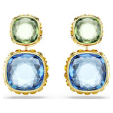 Pendientes ChromaTalla cojin, Multicolores, Baño tono oro