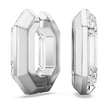 Pendientes de aro Lucent, Forma octagonal, Pequeños, Blancos