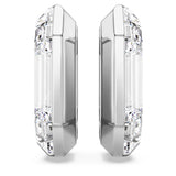 Pendientes de aro Lucent, Forma octagonal, Pequeños, Blancos