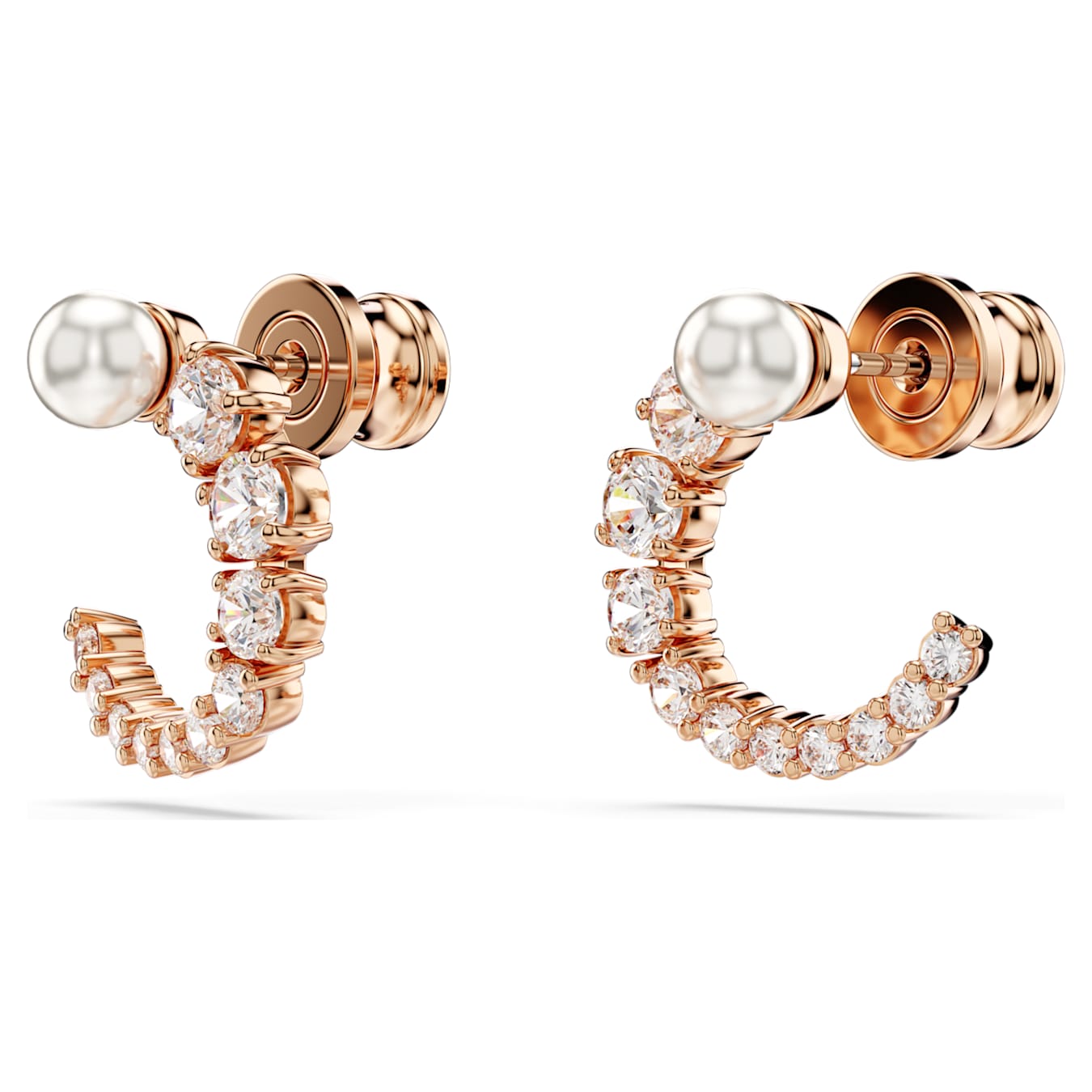 Pendientes de aro Matrix, Baño tono oro rosa