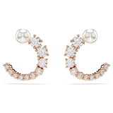 Pendientes de aro Matrix, Baño tono oro rosa