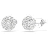 Pendientes de botón Lucent, Baño de rodio