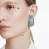 Pendientes de clip Sublima, Talla redonda, Grandes, Multicolores, Baño de rutenio