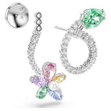 Pendientes de gota con adorno para pendientes Ariana Grande x Swarovski Tallas mixtas, Libélula, flor, Multicolor, Baño de rodio