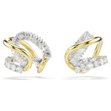 Pendientes ear cuff HyperbolaTallas mixtas, Blancos, Combinación de acabados metálicos