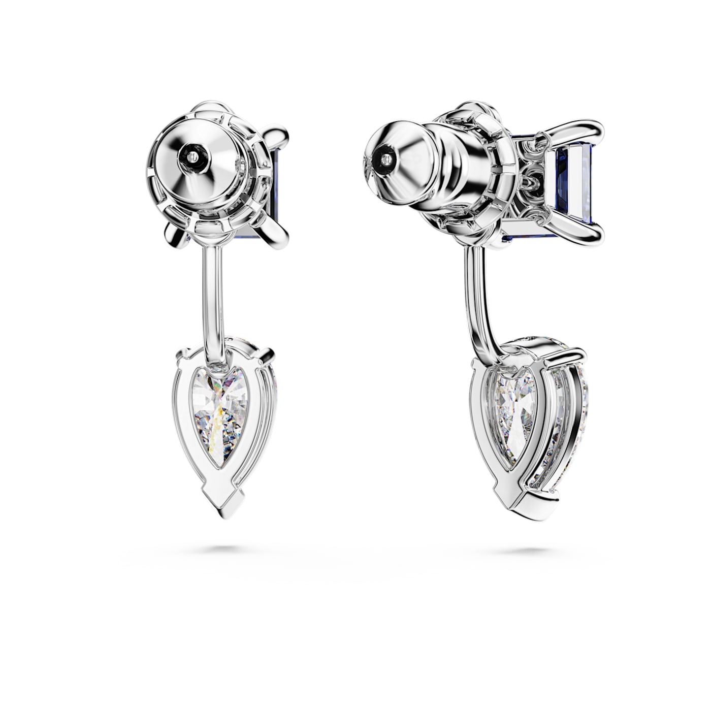 Pendientes ear jacket Mesmera, Tallas mixtas, Desmontable, Azules, Baño de rodio