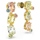 Pendientes GemaDiseño asimétrico, Tallas mixtas, Multicolores, Baño tono oro