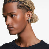 Pendientes Idyllia, Diseño asimétrico, Talla redonda, Caracola, Blancos, Combinación de acabados metálicos