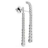 Pendientes MatrixDegradado de tallas redondas, Blancos, Baño de rodio