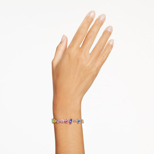Pulsera Gema, Tallas mixtas, Multicolor, Baño de rodio