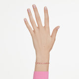 Pulsera Matrix Talla pera, Rosa, Baño tono oro