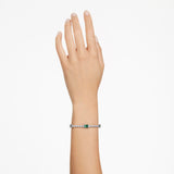 Pulsera Matrix Tennis, Tallas mixtas, Verde, Baño de rodio