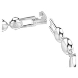 Pulsera Tennis Una Angelic Talla redonda, Blanca, Baño de rodio