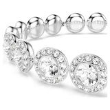 Pulsera Tennis Una Angelic Talla redonda, Blanca, Baño de rodio