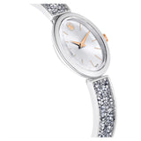 Reloj Crystal Rock Oval, Fabricado en Suiza, Blanco, Acero inoxidable