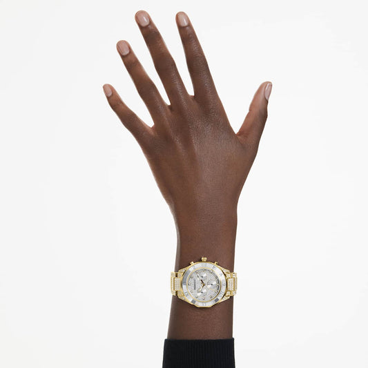 Reloj Dextera lux Fabricado en Suiza, Brazalete de metal, Tono dorado, Acabado tono oro
