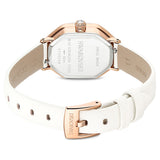 Reloj Dextera octagon Fabricado en Suiza, Correa de piel, Blanco, Acabado tono oro rosa