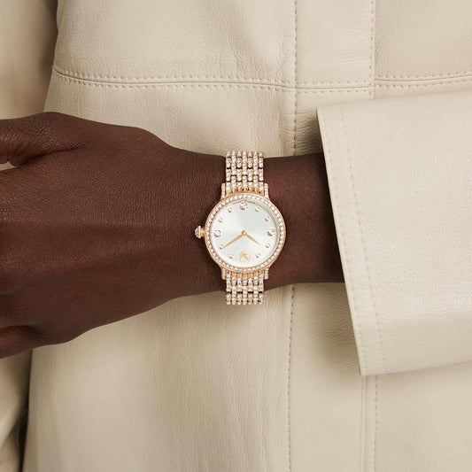 Reloj Imber Fabricado en Suiza, Brazalete de metal, Tono oro rosa, Acabado tono oro rosa