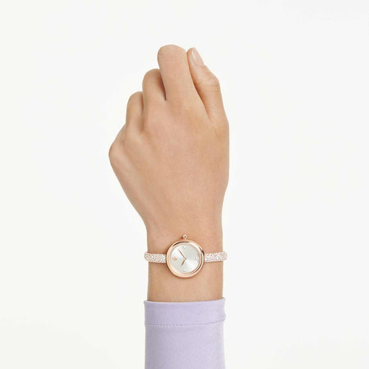 Reloj Sublima bangle Fabricado en Suiza, Brazalete de metal, Tono dorado, Acabado tono oro champán