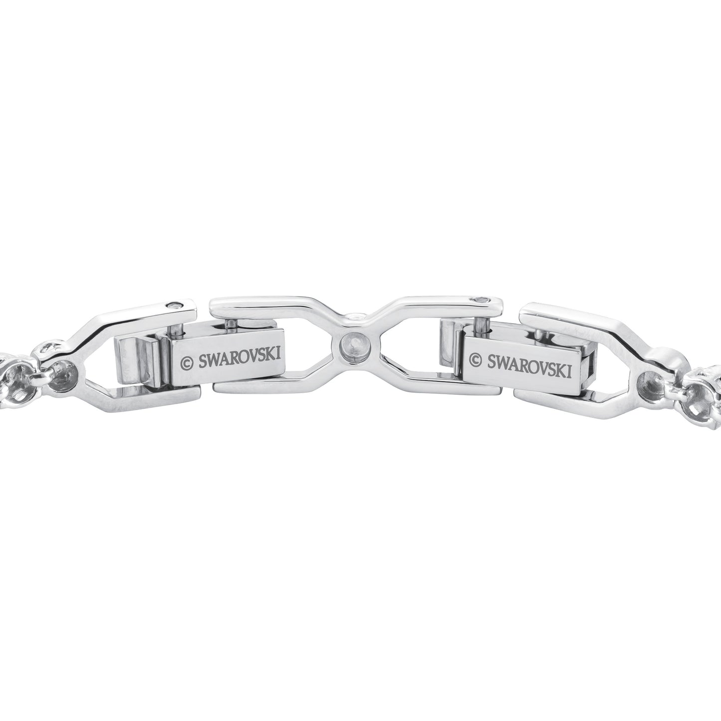 Pulsera Tennis Imber Emily Talla redonda, Blanca, Baño de rodio
