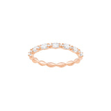 Anillo Matrix Vittore Talla marquisa, Blanco, Baño tono oro rosa