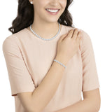 Conjunto Una Angelic Talla redonda, Blanco, Baño de rodio