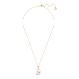 Collar en Y Dazzling Swan, multicolor, Baño en tono Oro Rosa