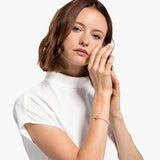 Brazalete Una Trébol, Rosa, Baño tono oro rosa