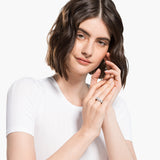 Anillo Matrix Vittore Talla pera, Blanco, Baño de rodio