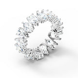 Anillo Matrix Vittore Talla pera, Blanco, Baño de rodio