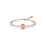 Brazalete Una Talla octogonal, Pavé, Rosa, Baño tono oro rosa