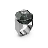 Anillo de cóctel Numina, Negro, Baño de rutenio