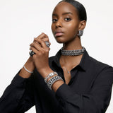 Pendientes Stilla, Talla redonda, Blancos, Baño de rodio