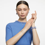 Brazalete Millenia, Talla octogonal, Blanco, Baño de rodio