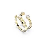 Anillo Constella, Conjunto (2), Talla redonda, Blanco, Baño tono oro