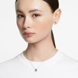 Conjunto Millenia, Talla octogonal, Azul, Baño de rodio