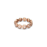 Anillo Constella, Pavé, Blanco, Baño tono oro rosa